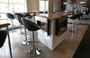 Crescent Swivel Bar Stool